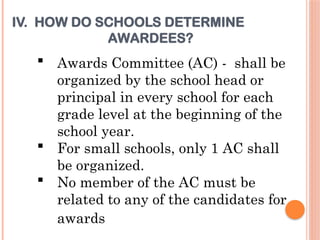 Guidelines on Giving Awards and Recognition | PPTX