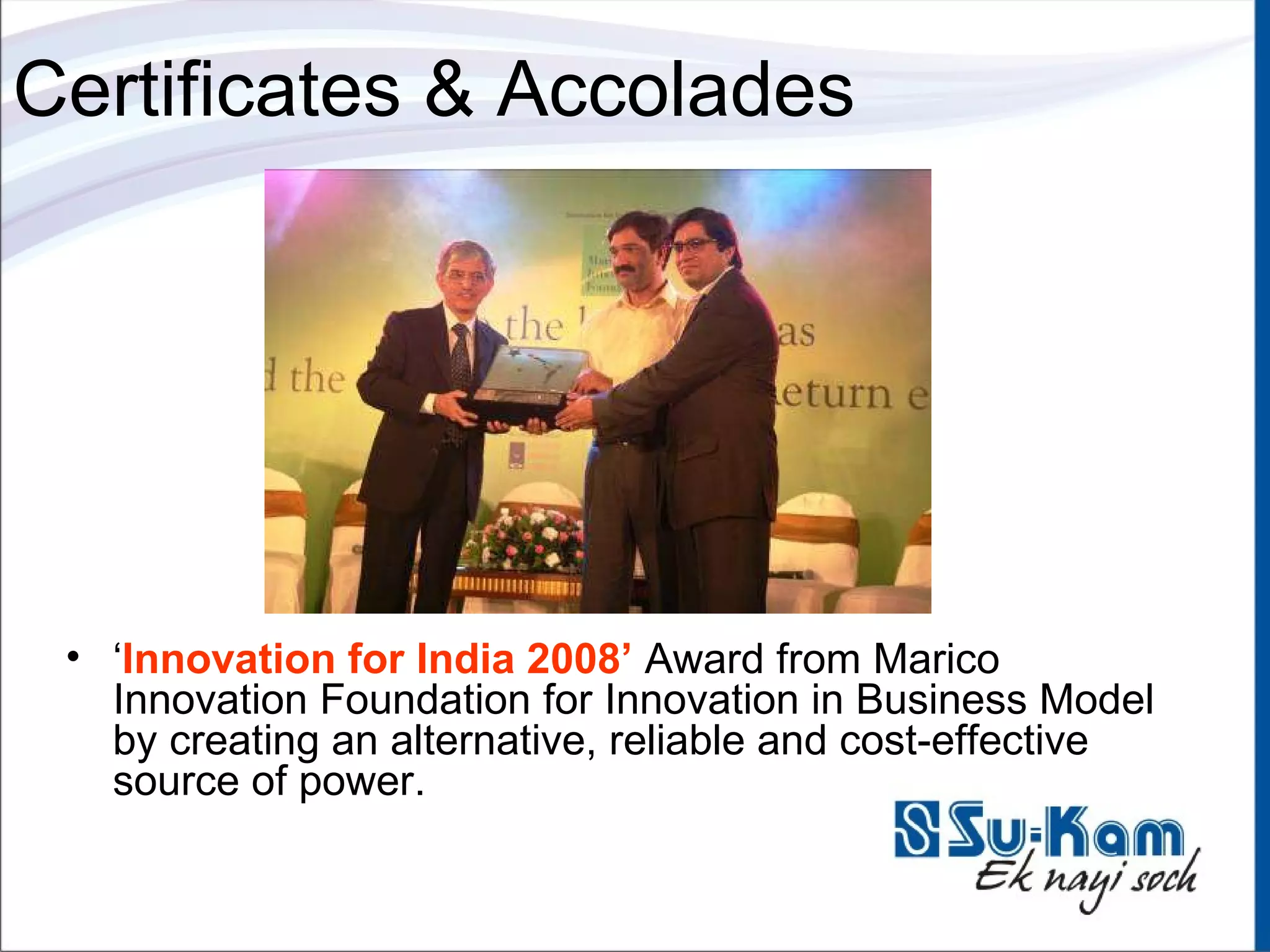Innovation for India 2008 Award