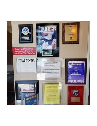 Awards and recognition display at AZ Dental - San Jose.pdf