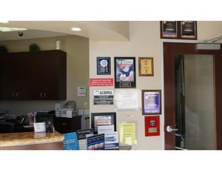 Awards display and entrance to waiting area at AZ Dental - San Jose.pdf