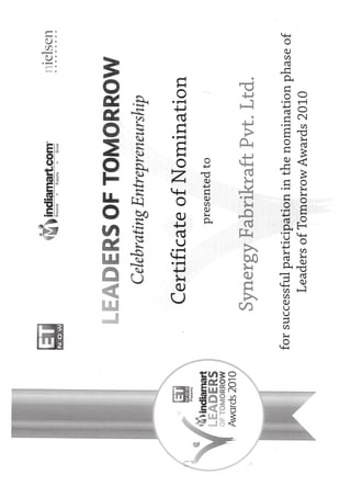 RAJAT SYNERGY | AWARDS AND HOUNOURS