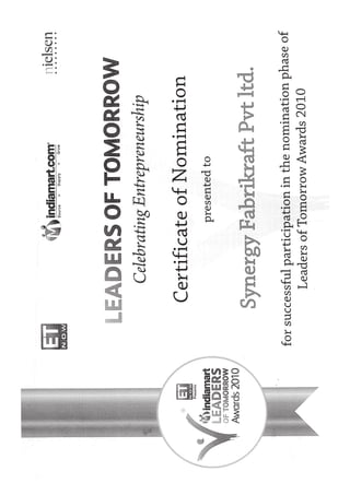 RAJAT SYNERGY | AWARDS AND HOUNOURS