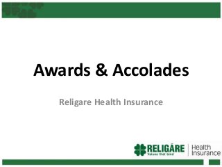 Awards & Accolades
Religare Health Insurance
 
