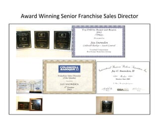 Award Winning Senior Franchise Sales Director 