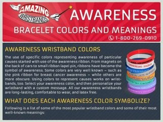 Awareness Bracelet Colors And Meanings