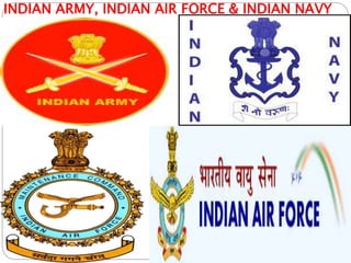 INDIAN ARMY, INDIAN AIR FORCE & INDIAN NAVY
 