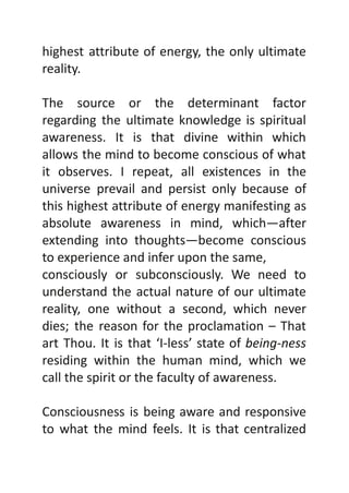THE IMPORTANCE OF AWARENESS AND CONSCIOUSNESS | PDF
