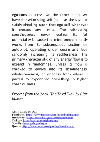 THE IMPORTANCE OF AWARENESS AND CONSCIOUSNESS | PDF