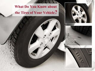 What Do You Know about the Tires of Your Vehicle ? 