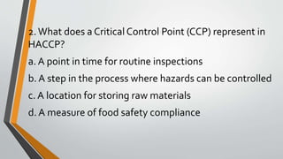 Criptical Control Point Ccp Training.pdf Awareness of Codes or Regulations such as Hazard.pptx