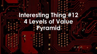 favoriot
Interesting Thing #12
4 Levels of Value
Pyramid
 