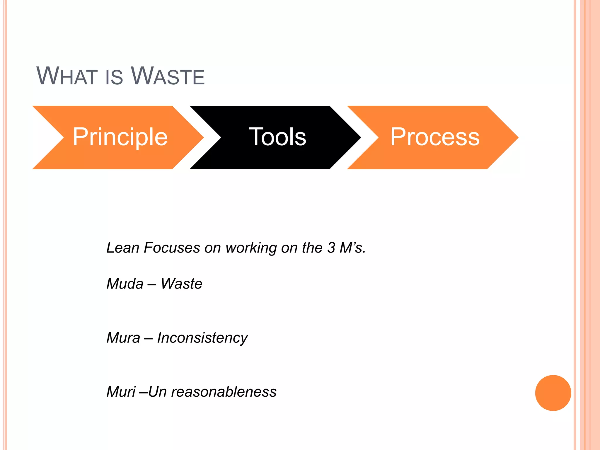 rapid response to changing needs?Identify Value Stream & Eliminate Waste.Identify all of the steps currentlyrequiredto move products from order to deliveryChallenge every step: Why is thisnecessary? Would the customer thinkthe product is worth less if this stepcould be left out?Many steps are only necessarybecause of the way firms areorganized and previous decisionsabout assets and technologiesValue streamAll activities, both value added andnon-value added, required to bring aproduct (or provide a capability) fromraw material (initialization) into thearm of the customer3 Main Value Streams:1. Raw material to customer2. Concept to launch3. Order to cashMapping the VS – See the whole and improve the system