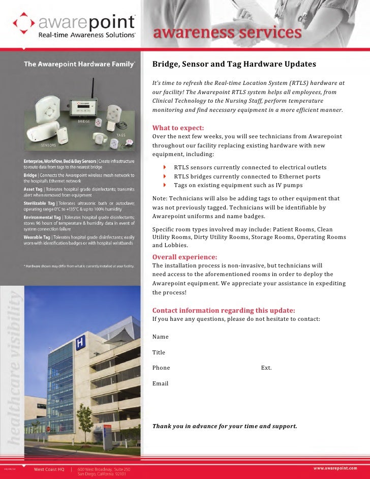 awarepoint samples data sheets