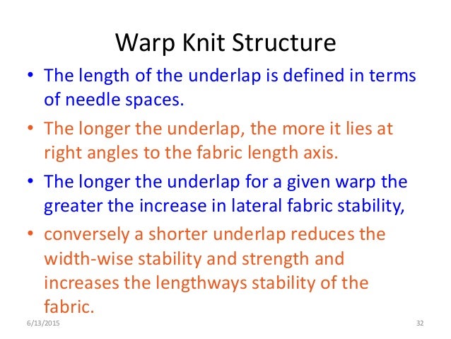 Warp knitting design