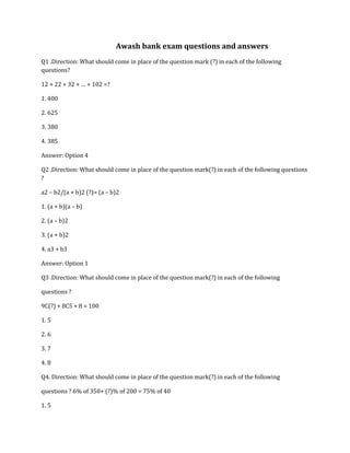 Awash bank exam questions and answers.pdf