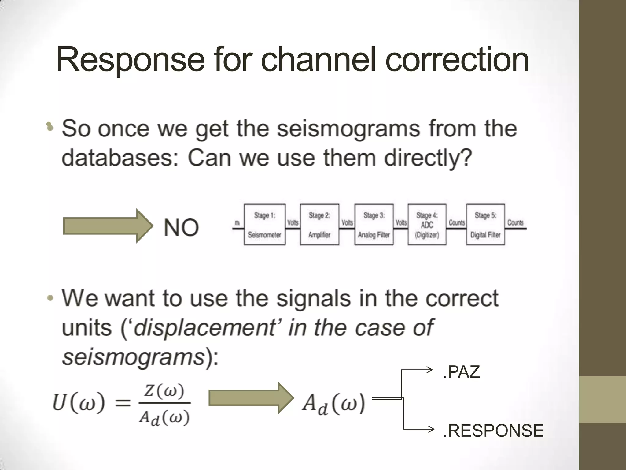 Response for channel correction
•

.PAZ
.RESPONSE

 