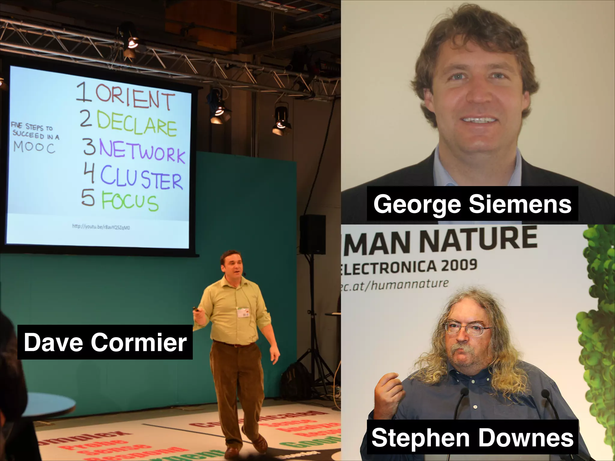 Dave Cormier
George Siemens
Stephen Downes
 