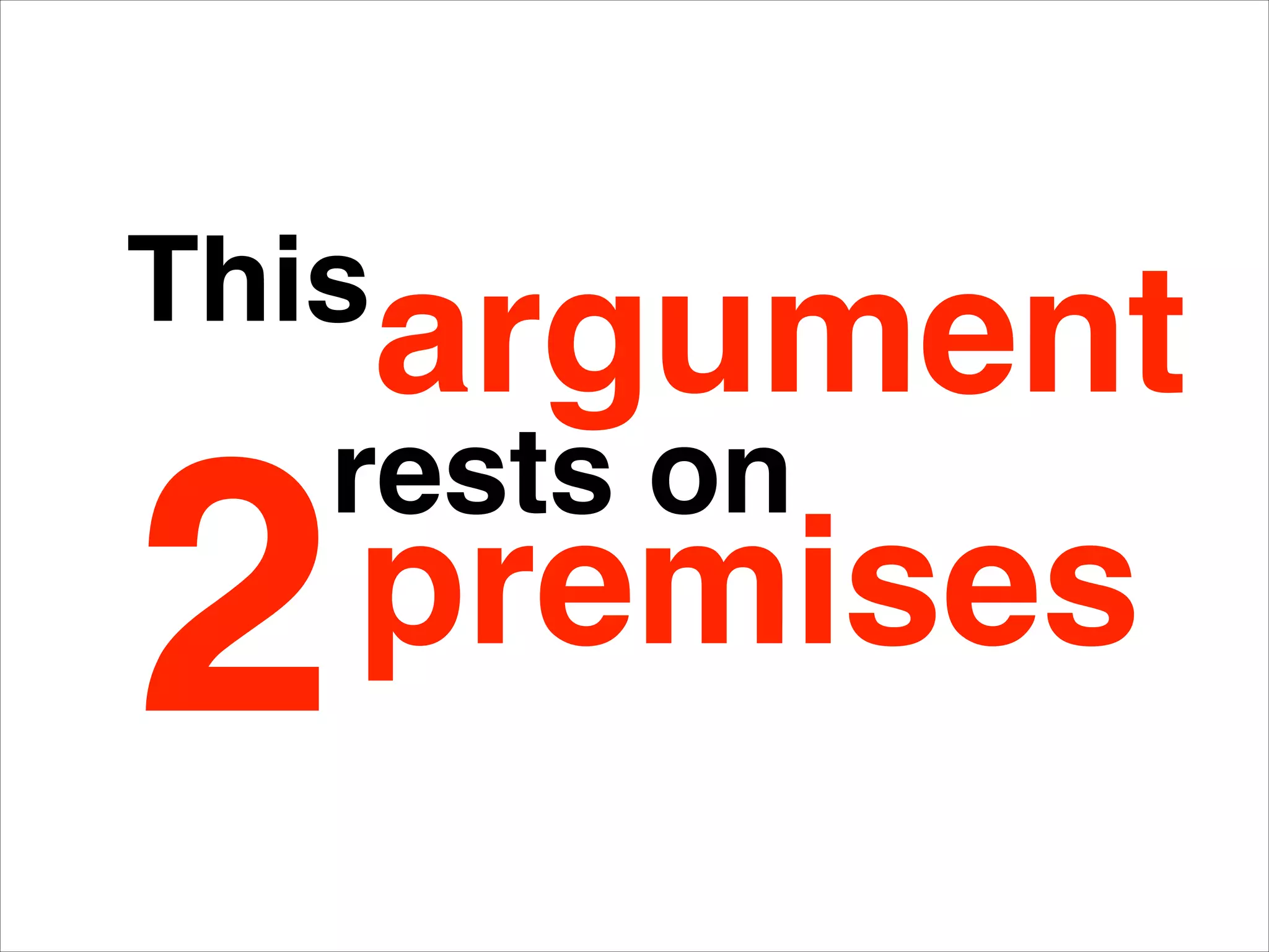 This
argument
rests on
premises2
 