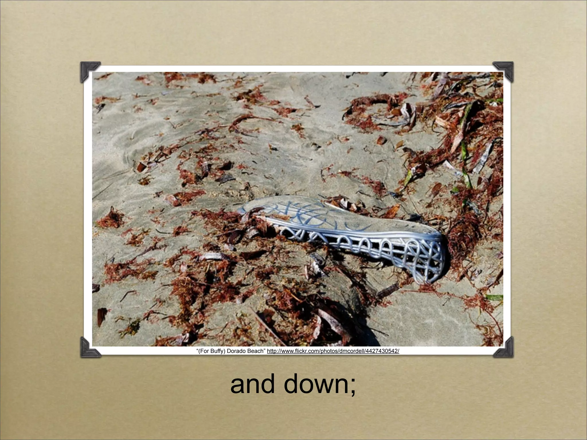 “(For Buffy) Dorado Beach” http://www.flickr.com/photos/dmcordell/4427430542/




            and down;
 