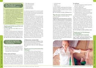 209Anmeldeformular siehe S. 231 · Info/Anmeldung Tel.: BM 05234/870 · WW 02685/80020 · NO 04426/9041610 · AL 08361/925300Tagesablauf, Seminarbeginn und -ende: siehe S. 4 · Alle Seminare mit Meditation, Mantra-Singen, Yogastunden
THERAPIEAUS-UNDWEITERBILDUNGEN
208
THERAPIEAUS-UNDWEITERBILDUNGEN
Bei Yoga Vidya kannst du also
unter 5 Formen der
Therapieausbildung wählen:
A. Einjährige Yogatherapie Ausbildung mit Ravi
Persche in der Therapie-Tradition von Kaiva-
lyadhama bei Lonavla, in Bad Meinberg
B. Yogatherapie 4-Wochen-Intensiv Ausbildung
mit Harilalji in der SVYASA-Tradition von
Karnataka, in Bad Meinberg, Beginn 01.08.21
C. Mehrmonatige Yogatherapie Ausbildung in
den Stadtcentern auf Anfrage
D. Für Angehörige von Heil- und Pﬂegeberufen,
die schon Yogalehrer sind
E. Für Angehörige von Heil- und Pﬂegeberufen,
die nicht Yogalehrer sind
Yogatherapie Einführung mit Ravi und
Claudia Persche
29.-31.1.21 BM, 29.-31.10.21 BM, SL: Ravi und
Claudia Persche
Grundlagen und Wirkungsweise der Yogatherapie
zurHeilungundVorbeugungvonweitverbreiteten
Krankheiten.PraktischeÜbungen.Stärken,Grenzen
und Kontraindikationen der Yogatherapie und ihre
Unterschiede zum klassischen Yoga Unterricht.
MZ 180€, DZ 216€, EZ 251€, S/Z/Womo 155€
A) Einjährige Yogatherapie
Ausbildung mit Ravi Persche
in Bad Meinberg
Beginn 29.-31.1.21, SL: Ravi und Claudia Persche
» Als Modul-Ausbildung: Alle Blöcke (Intensiv-
Wochen) können auch einzeln belegt werden
» Oder als Gesamtausbildung buchbar: 2 Wo-
chenenden plus 5 Intensivwochen
Aufbau, Inhalt und Themen:
Du lernst bestimmte weit verbreitete Krankheits-
bilderkennensowieganzspeziﬁscheYogaübungen
dafür – nicht nur Asanas, sondern Techniken aus
verschiedensten Yogabereichen, unter anderem
auch aus dem Kriya Yoga, dem Raja Yoga, dem
Bhakti Yoga. Während der Ausbildung werden
anatomische und physiologische Grundlagen
erarbeitet für ein medizinisches Verständnis von:
» Gehirn/Nervensystem
» Herz-Kreislaufsystem
» Atmungsorganen
» Verdauungssystem
» Endokrinem System
Im pathophysiologischen Teil erwirbst du exakte
Kenntnisse über die Entstehung von Krankheiten,
deren Ursachen, Auswirkungen und medizinische
Behandlungsmöglichkeiten.
Im Laufe der Ausbildung erstellst du drei yoga-
therapeutische Diagnose- und Behandlungs-
protokolle an authentischen Fallbeispielen. Das
erste Wochenende umfasst eine praktische und
theoretische Einführung in die Yogatherapie und
macht dich mit den Grundlagen, Prinzipien und
der Wirkungsweise von Yogatherapie vertraut. In
den folgenden 5 Intensivwochen beschäftigst du
dich eingehend und systematisch mit bestimmten
Krankheits- und Beschwerdebildern und ihrer
jeweiligen Behandlung durch Yogatherapie.
Theorieteil mit Vorträgen, Workshops, in denen
du das Gelernte direkt umsetzt, praktischer Teil
mit Yogastunden – die inhaltlich auf die jeweili-
ge spezielle Thematik abgestimmt sind – sowie
Meditation, Pranayama und Mantra-Singen für
ganzheitliche Persönlichkeitsentwicklung und
Harmonisierung auf allen Ebenen des Seins.
13 Monatsraten, ab Januar 2021:
MZ 321€, DZ 375€, EZ 431€, S/Z/Womo 279€
Oder bei Vorauszahlung (reduzierter Preis gegen-
über Einzelbuchung bzw. Ratenzahlung):
MZ 3.582€, DZ 4.176€, EZ 4.797€, S/Z/Womo
3.113€
Yogatherapie bei psychosomatischen
Störungen
2.-9.5.21 BM, SL: Ravi und Claudia Persche
Psychosomatische Störungen haben häuﬁg ihre
UrsacheinpsychischenundphysischenTraumata,
die verdrängt oder nicht vollständig verarbeitet
wurden.VieleorganischeErkrankungenlassensich
ganz oder teilweise auf Störungen des natürlichen
Körper-Geist-Gleichgewichts zurückführen. Hier
kann der ganzheitliche Ansatz des Yoga einen
besonders wirkungsvollen Beitrag leisten. Du
lernst, welche Techniken besonders wirksam sind
bei chronischen Erkrankungen wie:
» Schlafstörungen
» Migräne
» Stress-Syndrom
Dulernst,eineigenesyogatherapeutischesÜbungs-
programm zu erstellen. Anatomische und physio-
logische Grundlagen des Nervensystems und des
endokrinen Systems.
MZ 707€, DZ 825€, EZ 949€, S/Z/Womo 613€
Yoga fürs Herz nach Dr. Dean Ornish
27.8.-3.9.21 BM, SL: Lutz Hertel, Ravi und
Claudia Persche
Yogatherapie bei Herzkrankheiten und Arte-
riosklerose (Kardiovaskuläre Erkrankungen)
Du lernst, gezielt Herzkranke zu unterrichten und
ihnen die Grundzüge des erfolgreichen, wissen-
schaftlicherprobtenOrnishProgrammskompetent
beizubringen. Mit Hilfe dieses Behandlungsver-
fahrens ist es möglich, selbst hochgradige Ver-
engungen der Herzkranzgefäße ohne Operation
oder Medikamente wieder zu öffnen. Es ist ein
yogisches Herzprogramm zur „Öffnung des Her-
zens“ auf körperlicher und seelischer Ebene. Der
Erfolg der Ornish-Herztherapie beruht wesentlich
auf der Veränderung des gesamten Lebensstils.
Durch den hohen Praxisanteil erfährst du diese
Lebensstiltherapie aus der Perspektive des Herz-
patienten, das heißt, du praktizierst alle Behand-
lungsmethoden selbst.
Sie umfassen:
» „Herz-Yoga“-Programmmitspeziellzusammen-
gestellten Yoga Techniken
» Entspannungsübungen
» Stressmanagement-Techniken
» diätischeVorgabenmitvegetarischerErnährung
» Tägliches körperliches Ausdauertraining
» Gruppengespräche unter psychologischer
Leitung für die innere Wandlung hin zu mehr
Aufmerksamkeit und Mitgefühl
Ein besonderer Schwerpunkt liegt auf dem „Herz-
Yoga“- Programm. Du lernst den Aufbau der
Übungen, der Atmung und Meditation im „Herz-
Yoga“ kennen und erfährst, welche Aspekte beim
Unterricht mit Herzkranken besonders beachtet
werden müssen. Daneben wird unverzichtbares
theoretisches und praktisches Wissen auf den
Gebieten der Medizin, Psychologie und Ernährung
vermittelt. Diese Woche wird geleitet von dem
führenden Spezialisten des Ornish Programms
in Deutschland, Lutz Hertel.
MZ 741€, DZ 860€, EZ 983€, S/Z/Womo 648€
Yogatherapie bei Erkrankungen
der Atemorgane
(des respiratorischen Systems)
11.-18.7.21 BM, SL: Ravi und Claudia Persche
Yoga-, Atem- und Kriya-Techniken sowie
spezielle Ernährungsempfehlungen bei:
 