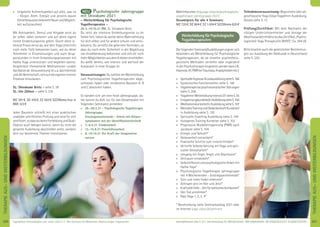 221Anmeldeformular siehe S. 231 · Info/Anmeldung Tel.: BM 05234/870 · WW 02685/80020 · NO 04426/9041610 · AL 08361/925300Tagesablauf, Seminarbeginn und -ende: siehe S. 4 · Alle Seminare mit Meditation, Mantra-Singen, Yogastunden
THERAPIEAUS-UNDWEITERBILDUNGEN
220
» Ungeteilte Aufmerksamkeit auf alles, was ist
– Körper, Atem, Energie und jenseits davon
(UnterbewusstesbekommtRaumundMöglich-
keit aufzutauchen)
Mit Achtsamkeit, Demut und Hingabe wirst du
dir selber näher kommen und auf deine eigene
innere Entdeckungsreise gehen. Durch diese in-
tensive Praxis lernst du, wie dein Yoga Unterricht
noch mehr Tiefe bekommen kann; wie du deine
Teilnehmer in Einzelsitzungen und auch Grup-
penstunden in ihren Entwicklungsprozessen mit
Hatha Yoga unterstützen und begleiten kannst.
Angeleitete thematische Meditationen runden
das Ganze ab. Voraussetzung ist u.a. das Interesse
und die Bereitschaft, sich auf die eigenen inneren
Prozesse einzulassen.
SL: Shivakami Bretz - siehe S. 39
SL: Ute Zöllner - siehe S. 218
MZ 391€, DZ 476€, EZ 563€ S/Z/Womo (nur in
BM) 323€
Jeder Baustein schließt mit einer praktischen
und/oder schriftlichen Prüfung und wird für sich
zertiﬁziert,sodassdudeineFortbildungundQuali-
ﬁkation auch belegen kannst, wenn du nicht die
gesamte Ausbildung abschließen willst, sondern
dich nur bestimmte Themen interessieren.
NEU Psychologische Jahresgruppe
mit Shivakami 2021
– Weiterbildung für Psychologische
Yogatherapeuten -
26.3.-10.10.21 BM, SL: Shivakami Bretz
Du setzt die intensive Entdeckungsreise zu dir
Selbst fort, indem du weiter deine Wahrnehmung
für dich selbst und für andere schulst und sensi-
bilisierst. Du vertiefst die gelernten Techniken, so
dass du noch mehr Sicherheit in der Begleitung
von Einzelberatung bekommst und sich dir noch
mehr Möglichkeiten aus dem Erlebten erschließen.
Du weißt bereits, wie intensiv und wertvoll der
Austausch in einer Gruppe ist.
Voraussetzungen: Du solltest die Weiterbildung
zum Psychologischen Yogatherapeuten abge-
schlossen haben oder mindestens Baustein A, B
und C absolviert haben.
Es handelt sich um eine feste Jahresgruppe, da-
her kannst du dich nur für das Gesamtpaket mit
folgenden Seminaren anmelden:
» 26.-28.3.21 - Psychologische Yogatherapie
Jahresgruppe
Einstiegswochenende - Arbeit mit Körper-
symptomen mit der Identiﬁkationstechnik
» 7.-9.5.21 Triadenarbeit
» 13.-15.8.21 Polaritätenarbeit
» 8.-10.10.21 Die Kraft der Imagination
nutzen
MehrInfosunter:blog.yoga-vidya.de/psychologische-
yogatherapie-jahresgruppe-2021/
Gesamtpreis für alle 4 Seminare:
MZ 720€, DZ 864€, EZ 1.004€ S/Z/Womo 620€
WeiterbildungfürPsychologische
Yogatherapeuten
DiefolgendenSeminare/Ausbildungeneignensich
besonders als Weiterbildung für Psychologische
Yogatherapeuten, da sie einzelne psychothera-
peutische Methoden vertiefen oder ergänzend
in der Psychotherapie eingesetzt werden (wie z.B.
Hypnose,AT,PMRbeiTraumata,Angstphobienetc.):
» SpirituelleHypnoseGrundausbildungsieheS.166
» Systemisches Familienstellen siehe S. 149
» YogatherapiebeipsychosomatischenStörungen
siehe S. 208
» YogalehrerWeiterbildungIntensivD1sieheS.55
» Entspannungskursleiter/inAusbildungsieheS.100
» Meditationskursleiter/inAusbildungsieheS.107
» MentalesTrainingundGedankenkraftKursleiter/
in Ausbildung siehe S. 120
» Spirituelle Coaching Ausbildung siehe S. 144
» Autogenes Training Kursleiter siehe S. 102
» Progressive Muskelentspannung (PMR) nach
Jacobson siehe S. 104
» Energie und Tatkraft*
» Gelassenheit entwickeln*
» Praktische Schritte zum inneren Frieden*
» Vertiefte Selbsterfahrung mit Yoga und spiri-
tueller Gestaltarbeit*
» Umgang mit Ärger, Angst und Depression*
» Vertrauen entwickeln*
» Selbstreﬂexion und psychologische Arbeit mit
Hatha Yoga*
» Psychologische Yogatherapie Jahresgruppe
mit 4 Wochenenden - Einstiegswochenende*
» Sinn und roten Faden erkennen*
» Achtsam sein im Hier und Jetzt*
» KraftvolleStille–ZeitfürseelischesAufräumen*
» Den Tod annehmen*
» Raja Yoga 1, 2, 3, 4*
* Beschreibung siehe Seminarkatalog 2021 oder
im Internet yoga-vidya.de/seminare
Teilnahmevoraussetzung: Begonnene oder ab-
geschlossene Yoga Vidya Yogalehrer Ausbildung.
Details siehe S. 17.
Prüfung/Zertifikat: Mit dem Nachweis der
nötigen Unterrichtseinheiten und Vorlage der
AbschlussarbeiterhältstdudasZertiﬁkat„Psycho-
logische/r Yoga Therapeut/in (BYAT)“, Ca. 384 UE.
Bitte beachte auch die gesetzlichen Bestimmun-
gen zur Ausübung der Heilkunde in Deutschland
siehe S. 230.
THERAPIEAUS-UNDWEITERBILDUNGEN
 