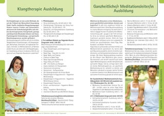 227Anmeldeformular siehe S. 231 · Info/Anmeldung Tel.: BM 05234/870 · WW 02685/80020 · NO 04426/9041610 · AL 08361/925300Tagesablauf, Seminarbeginn und -ende: siehe S. 4 · Alle Seminare mit Meditation, Mantra-Singen, Yogastunden
THERAPIEAUS-UNDWEITERBILDUNGEN
226
THERAPIEAUS-UNDWEITERBILDUNGEN
Die Klangtherapie ist eine uralte Methode, die
seit der Frühzeit der Menschheit Anwendung
ﬁndet. Sanfte, meditative Klangschwingungen
fördern inneren Frieden und Gelassenheit,
aktivieren die Selbstheilungskräfte und stär-
ken das Energiesystem. Energetische, geistige
und körperliche Blockaden können sich lösen.
Psychologische Entwicklungs- und spirituelle
Wachstumsprozesse werden gefördert.
AlsKlangtherapeut/ineröffnetsichdireinerfülltes
TätigkeitsfeldinEinzelsitzungen,z.B.Klangmassa-
gen, Workshops, Seminaren, als ergänzende The-
rapie, in Kliniken, im Wellnessbereich, im Rahmen
andererKurseundvielesmehr.DieKlangtherapeu-
ten-Ausbildung umfasst mindestens 500 UE und
setzt sich aus folgenden Bausteinen zusammen*:
1. Pﬂichtmodule:
» Gong Ausbildung (Ca. 60 UE) siehe S. 169
» Klangmassage, Klangyoga und Gong Aus-
bildung (Ca. 120 UE) siehe S. 170
» Klangreise und Klangmeditation Ausbildung
(Ca. 60 UE) siehe S. 170
» Therapeutische Grundlagen der Klangtherapie
(Ca. 22 UE) siehe S. 89
2. Frei wählbare Module aus folgenden Kursen
(insgesamt mind. 238 UE)
Beschreibung im Seminarkatalog 2021 oder unter
yoga-vidya.de/seminare
» Yoga, Klangtherapie und Entspannung
» Klangmassage
» Nada Yoga - Sing dich ins Licht
» Nada, Nadis und Chakras
» Chakras im Nada Yoga
» Nada Yoga Grundausbildung
» Yoga, Klang und Trance
» OM – Eine Quelle aus Klängen
» Asana meditativ mit Klangschalen
» Harmonium Lernseminar
» Harmonium – Aufbauseminar
» Die Satsangtrommeln der Kirtan Musik
» Klangtherapie im Yogaunterricht – Yogalehrer
Weiterbildung
» Klangtherapie im Yogaunterricht – Yogalehrer
Weiterbildung Intensiv
» Klangtherapie Chakra Kur
» Kirtan- und Harmonium – Yogalehrer Weiter-
bildung
» Gong – Yogalehrer Weiterbildung
» maximal ein Baustein aus dem Bereich Gesang
Teilnahmevoraussetzung/Unterrichtseinheiten:
Siehe bei den einzelnen Modulen.
Abschluss/Zertiﬁkat: „Ganzheitliche/r Klang-
therapeut/ in (BYAT)“. Mind. 500 UE.
* Bereits besuchte Seminare werden angerechnet.
Möchtest du Menschen in ihrer Meditations-
praxis ganzheitlich unterstützen, beraten und
begleiten? Es gibt eine ungeheure Vielfalt an
Meditationstechniken. Diese Bausteinausbildung
ist unseres Wissens einzigartig: Sie macht dich in
meist 5-tägigen Kursen mit jeweils einer Medita-
tionsrichtung oder -gruppe in der Tiefe vertraut.
So lernst du mehrere speziﬁsche Meditations-
traditionen gründlich kennen. Allein die Yoga
Meditationen umfassen schon eine unglaubliche
Vielfalt von verschiedensten Jnana Yoga, Raja,
Kundalini und Bhakti-Techniken.
Yoga Vidya ist ja besonders auf diese Vielfalt und
Meditationsbreite spezialisiert. Du kannst aber
auchBausteineauswählen,diedirchristliche,bud-
dhistische und Achtsamkeitsmeditationen näher
bringen. Mit dieser Modulausbildung erweiterst
du dein Wissen über Meditation ganz enorm.
Das bereichert und vertieft natürlich auch deine
eigeneMeditationspraxisunddeinVerständnisdes
spirituellen Weges. Und du verfügst damit über
ein breites Methodenspektrum, um speziﬁsche
Meditationskurse etc. anbieten zu können und
Menschen individuell zu beraten, welche Technik
in welchem Stadium ihrer Meditationspraxis und
spirituellen Entwicklung gerade am besten passt.
Die Ganzheitliche/r Meditationsleiter/in Aus-
bildung(mind.322UE)setztsichzusammenaus:
1) 2 Pﬂichtmodule (Ca. 82 UE)
» Meditation Grundtechniken Seminar (Ca. 22
UE) – entfällt, wenn du schon Yoga Vidya
Yogalehrer/inoderMeditationskursleiter/inbist
» Meditations Coach Ausbildung siehe S. 137
(Ca. 60 UE)
2) 3-4 Wahlmodule (insgesamt mind. 240 UE)
» Achtsamkeitstrainer/in Ausbildung siehe S.
145 (Ca. 60 UE)
» Achtsamkeitsmeditation Kursleiter siehe S.
108 (ca. 60 UE)
» Bhakti Meditation siehe S. 113 (ca. 60 UE)
» GelassenheitsmeditationsieheS.111(ca.60UE)
» Mantra Meditation siehe S. 111 (ca. 60 UE)
» Samyama Meditation siehe S. 115 (ca. 60 UE)
» Vedanta Meditation siehe S. 114 (ca. 60 UE)
» KundaliniYogaMeditationsieheS.113(ca.60UE)
» Christliche Kontemplation und Meditation
siehe S. 112 (ca. 60 UE)
» Bodyscan Entspannung und Meditation siehe
S. 111 (ca. 60 UE)
» BuddhistischeMeditationsieheS.109(ca.60UE)
» Meditation der Liebenden Güte siehe S. 110
(ca. 60 UE)
» Meditationskursleiter/insieheS.107(ca.153UE)
Teilnahmevoraussetzung: Einige Module setzen
Meditationserfahrung voraus, ansonsten grund-
sätzlichauchfürmeditationsinteressierteEinsteiger
offen. Wenn du schon Meditationskursleiter bist,
genügtder„Meditationscoach“alsPﬂichtbaustein.
Abschluss/Zertiﬁkat: „Ganzheitliche/r Medita-
tionsleiter/ in (BYVG)“. Mind. 322 UE.
Ganzheitliche/r Meditationsleiter/in
AusbildungKlangtherapie Ausbildung
 