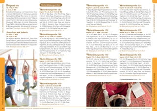 49Anmeldeformular siehe S. 231 · Info/Anmeldung Tel.: BM 05234/870 · WW 02685/80020 · NO 04426/9041610 · AL 08361/925300Kursinformationen und Tagesablauf: siehe S. 4+45 · Seminarleiter-Beschreibungen ab S. 9248
YOGALEHRER/INWEITERBILDUNG
YOGALEHRER/INWEITERBILDUNG
DIE10-WOCHENEND-WEITERBILDUNG
DIE10-WOCHENEND-WEITERBILDUNG
Bhagavad Gita
12.-14.2.21 WW
3.-5.12.21 NO
Rezitation, Behandlung und Interpretation dieser
„höchsten Weisheitslehre“. Anleitung zu gelebter
Spiritualität im Alltag: Wie erkenne ich meine Le-
bensaufgabe?•Wieentscheideichmich?•Wasist
meine Pﬂicht? • Wie ﬁnde ich meine Wesensnatur
(Swarupa)? • Wie kann ich meiner Wesensnatur
folgen?•WieﬁndeichdenWegzumeinemHerzen?
• Motivationstraining: „Wie bringe ich Teilnehmer
zum Üben?“ Benötigte Literatur: BG, YWBhG **
Jnana Yoga und Vedanta
23.-25.4.21 WW
14.-16.5.21 NO
Der Yoga des Wissens. „Wer bin ich?“, „Was ist das
ZieldesLebens?“,„WasistdasUniversum?“.Medita-
tionsanleitungen.AbstrakteMeditationstechniken.
Unterrichtstechniken: Meditation im Yogaunter-
richt. Benötigte Literatur: MM, UP **
Weiterbildungsreihen
Weiterbildungsreihe 167
Beginn 15.1.21, Ende 13.11.22 BM
15.-17.1.21 Raja Yoga 1, 12.-14.3.21 Raja Yoga 2,
7.-9.5.21 Hatha Yoga, Entspannung und Stress-
management,10.-12.9.21RajaYoga3,26.-28.11.21
Anatomie und Physiologie, 18.-20.2.22 Bhaga-
vad Gita, 8.-10.4.22 Jnana Yoga und Vedanta,
10.-12.6.22 Kundalini Yoga Fortgeschrittene,
16.-18.9.22 Indische Schriften und Philosophie-
systeme, 11.-13.11.22 Hatha Yoga und Sport
Bei Ratenzahlung erste Rate am 15.1.21
Weiterbildungsreihe 168
Beginn 14.3.21, Ende 15.1.23 BM
12.-14.3.21 Raja Yoga 2, 7.-9.5.21 Hatha Yoga, Ent-
spannungundStressManagement,10.-12.9.21Raja
Yoga 3, 26.-28.11.21 Anatomie und Physiologie für
Yogalehrer, 18.-20.2.22 Bhagavad Gita, 8.-10.4.22
JnanaYogaundVedanta,10.-12.6.22KundaliniYoga
Fortgeschrittene, 16.-18.9.22 Indische Schriften
und Philosophiesysteme, 11.-13.11.22 Hatha Yoga
und Sport, 13.-15.1.23 Raja Yoga 1
Bei Ratenzahlung erste Rate am 15.1.21
Weiterbildungsreihe 169
Beginn 23.4.21, Ende 12.2.23 WW
23.-25.4.21JnanaYogaundVedanta,4.-6.6.21Kun-
dalini Yoga Fortgeschrittene, 17.-19.9.21 Indische
Schriften und Philosophiesysteme, 12.-14.11.21
Hatha Yoga und Sport, 14.-16.1.22 Raja Yoga 1,
25.-27.2.22 Raja Yoga 2, 22.-24.4.22 Hatha Yoga,
Entspannung und Stress Management, 9.-11.9.22
Raja Yoga 3, 18.-20.11.22 Anatomie und Physio-
logie für Yogalehrer, 10.-12.2.23 Bhagavad Gita
Bei Ratenzahlung erste Rate am 15.4.21
Weiterbildungsreihe 170
Beginn 7.5.21, Ende 12.3.23 BM
7.-9.5.21 Hatha Yoga, Entspannung und Stress-
management,10.-12.9.21RajaYoga3,26.-28.11.21
Anatomie und Physiologie, 18.-20.2.22 Bhaga-
vad Gita, 8.-10.4.22 Jnana Yoga und Vedanta,
10.-12.6.22 Kundalini Yoga Fortgeschrittene,
16.-18.9.22 Indische Schriften und Philosophie-
systeme, 11.-13.11.22 Hatha Yoga und Sport,
13.-15.1.23 Raja Yoga 1, 10.-12.3.23 Raja Yoga 2
Bei Ratenzahlung erste Rate am 15.4.21
Weiterbildungsreihe 171
Beginn 4.6.21, Ende 23.4.23 WW
4.-6.6.21KundaliniYogaFortgeschrittene,17.-19.9.21
Indische Schriften und Philosophiesysteme, 12.-
14.11.21HathaYogaundSport,14.-16.1.22RajaYoga
1, 25.-27.2.22 Raja Yoga 2, 22.-24.4.22 Hatha Yoga,
EntspannungundStressManagement,9.-11.9.22Raja
Yoga 3, 18.-20.11.22 Anatomie und Physiologie für
Yogalehrer, 10.-12.2.23 Bhagavad Gita, 21.-23.4.23
Jnana Yoga und Vedanta
Bei Ratenzahlung erste Rate am 15.5.21
Weiterbildungsreihe 172
Beginn 11.9.21, Ende 7.5.23 BM
10.-12.9.21 Raja Yoga 3, 26.-28.11.21 Anatomie
und Physiologie, 18.-20.2.22 Bhagavad Gita,
8.-10.4.22 Jnana Yoga und Vedanta, 10.-12.6.22
Kundalini Yoga Fortgeschrittene, 16.-18.9.22
Indische Schriften und Philosophiesysteme,
11.-13.11.22 Hatha Yoga und Sport, 13.-15.1.23
Raja Yoga 1, 10.-12.3.23 Raja Yoga 2, 5.-7.5.23
HathaYoga,EntspannungundStressManagement
Bei Ratenzahlung erste Rate am 15.8.21
Weiterbildungsreihe 173
Beginn 17.9.21, Ende 4.6.23 WW
17.-19.9.21 Indische Schriften und Philosophie-
systeme, 12.-14.11.21 Hatha Yoga und Sport,
14.-16.1.22 Raja Yoga 1, 25.-27.2.22 Raja Yoga 2,
22.-24.4.22 Hatha Yoga, Entspannung und Stress
Management, 9.-11.9.22 Raja Yoga 3, 18.-20.11.22
Anatomie und Physiologie für Yogalehrer, 10.-
12.2.23BhagavadGita,21.-23.4.23JnanaYogaund
Vedanta, 2.-4.6.23KundaliniYogaFortgeschrittene
Bei Ratenzahlung erste Rate am 15.9.21
Weiterbildungsreihe 174
Beginn 15.9.21, Ende 14.5.23 NO
8.-10.10.21 Kundalini Yoga Fortgeschrittene, 3.-
5.12.21BhagavadGita,21.-23.1.22HathaYogaund
Sport, 11.-13.3.22 Anatomie und Physiologie für
Yogalehrer, 10.-12.6.22 Raja Yoga 1, 7.-9.10.22
Raja Yoga 2, 2.-4.12.22 Hatha Yoga, Entspannung
und Stress Management, 27.-29.1.23 Raja Yoga 3,
17.-19.3.23 Indische Schriften und Philosophie-
systeme, 12.-14.5.23 Jnana Yoga und Vedanta
Bei Ratenzahlung erste Rate am 15.9.21
Weiterbildungsreihe 175
Beginn 26.11.21, Ende 17.9.23 BM
26.-28.11.21AnatomieundPhysiologie,18.-20.2.22
BhagavadGita,8.-10.4.22JnanaYogaundVedanta,
10.-12.6.22 Kundalini Yoga Fortgeschrittene, 16.-
18.9.22IndischeSchriftenundPhilosophiesysteme,
11.-13.11.22HathaYogaundSport,13.-15.1.23Raja
Yoga 1, 10.-12.3.23 Raja Yoga 2, 5.-7.5.23 Hatha
Yoga, Entspannung und Stress Management
15.-17.9.23 Raja Yoga 3
Bei Ratenzahlung erste Rate am 15.10.21
Weiterbildungsreihe 176
Beginn 3.12.21 Ende 8.10.23 NO
3.-5.12.21 Bhagavad Gita, 21.-23.1.22 Hatha Yoga
undSport,11.-13.3.22AnatomieundPhysiologiefür
Yogalehrer, 10.-12.6.22 Raja Yoga 1, 7.-9.10.22
Raja Yoga 2, 2.-4.12.22 Hatha Yoga, Entspannung
und Stress Management, 27.-29.1.23 Raja Yoga 3,
17.-19.3.23 Indische Schriften und Philosophie-
systeme, 12.-14.5.23 Jnana Yoga und Vedanta,
6.-8.10.23 Kundalini Yoga Fortgeschrittene
Bei Ratenzahlung erste Rate am 15.11.21
** Literaturhinweise siehe S. 44
 