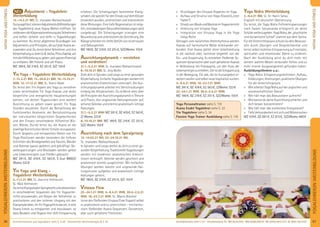 87Anmeldeformular siehe S. 231 · Info/Anmeldung Tel.: BM 05234/870 · WW 02685/80020 · NO 04426/9041610 · AL 08361/925300Kursinformationen und Tagesablauf: siehe S. 4+45 · Seminarleiter-Beschreibungen ab S. 92
YOGALEHRER/INWEITERBILDUNG
86
YOGALEHRER/INWEITERBILDUNG
HATHAYOGAUNDFITNESS
HATHAYOGAUNDFITNESS
NEU Adjustment - Yogalehrer
Weiterbildung
12.-14.2.21 NO, SL: Jnanadev Wallaschkowski
Gutausgeführt,könnenAdjustments(Hilfestellungen
des Yogalehrers) neue Asana Welten eröffnen. Sie
verbesserndieKörperwahrnehmungdesTeilnehmers
und helfen, sicherer und tiefer in Yogastellungen
zu kommen. Du lernst allgemeine Grundlagen von
Adjustments und Prinzipien, die auf jede Asana an-
zuwenden sind. Du lernst deine Teilnehmer und ihre
Körperhaltungzulesen(z.B.Vatha,Pitta,Kapha),um
ihmdieHilfestellungzugeben,seinganzesPotential
zu entfalten. Mit Theorie und viel Praxis.
MZ 180€, DZ 216€, EZ 251€, S/Z 155€
Yin Yoga – Yogalehrer Weiterbildung
7.-12.3.21 BM, 15.-20.8.21 BM, 10.-15.10.21
WW, 12.-17.12.21 BM, SL: Shanti Wade
Du lernst den Yin-Aspekt des Yoga zu verstehen
sowie verschiedene Yin Yoga Asanas und deren
körperliche und energetische Hauptwirkungen
kennen, um deinen Yogastunden eine weitere
Ausrichtung zu geben sowie gezielt Yin Yoga
Stunden anzuleiten. Durch die Betrachtung der
funktionellen Anatomie, der Berücksichtigung
der individuellen körperlichen Gegebenheiten
und den Einsatz verschiedener Hilfsmittel (Kis-
sen, Blöcke, Gurte) lernst du, die Asana an die
jeweilige Konstitution deiner Schüler anzupassen.
Durch längeres und entspanntes Halten von Yin
Yoga-Positionen werden besonders die tieferen
Schichten des Bindegewebes wie Faszien, Bänder
und Gelenke passiv gedehnt und gekräftigt. Ge-
webespannungen und Blockaden werden gelöst
und Lebensenergien zum Fließen gebracht.
MZ 391€, DZ 476€, EZ 563€, S (nur BM)/Z/
Womo 323€
Yin Yoga und Klang -
Yogalehrer Weiterbildung
5.-7.11.21 BM, SL: Jeannine Hofmeister,
SL: Maik Hofmeister
DulernstKlangschalenfachgerechtundzielorientiert
in verschiedenen Sequenzen des Yin Yogaunter-
richts anzuwenden, am Körper der Teilnehmer zu
positionieren und den sicheren Umgang mit den
Klangmaterialien.ImYinYogagehtesdarum,ineine
Asana hinein zu entspannen und loszulassen, so
dass Muskeln und Organe eine tiefe Entspannung
erfahren. Die Schwingungen bestimmter Klang-
schalen,diespeziellfürdenEinsatzaufdemKörper
entwickeltwurden,unterstützenundintensivieren
diese Wirkungen. Eine tiefe Regeneration ist mög-
lich,stressbedingtenGesundheitsbelastungenwird
vorgebeugt. Die Schwingungen erzeugen eine
NeuordnungundunterstützendieZentrierung.Die
KlängeschenkeneintiefesGefühlvonUrvertrauen
und Geborgenheit.
MZ 180€, DZ 216€, EZ 251€, S/Z/Womo 155€
Ausrichtungsdynamik – verstehen
und verdrehen!
31.1.-5.2.21 WW, SL: Jnanadev Wallaschkowski
8.-10.10.21 BM, SL: Jörg Müller
Dreh dich in Spiralen und Loops zu einer gesunden
Körperhaltung.EinfacheYogaübungenwerdenmit
anatomischen Erkenntnissen verknüpft. Die Aus-
richtungsdynamik arbeitet mit Verschraubungen
entlang der Körperachsen. Du erfährst alles über
die Prinzipien der Ausrichtungsdynamik in Theorie
und Praxis, löst ungesunde Haltungsmuster auf,
schonst Gelenke und erlernst anatomisch richtige
Haltungen.
31.1.-5.2.21 WW: MZ 391€, DZ 476€, EZ 563€,
Z/ Womo 323€
8.-10.10.21 BM: MZ 180€, DZ 216€, EZ 251€,
S/Z/ Womo 155€
Ausrichtung nach dem Spiralprinzip
12.-14.03.21 NO, 22.-24.10.21 NO,
SL: Jnanadev Wallaschkowski
In Spiralen und Loops drehst du dich zu einer ge-
sundenKörperhaltung.TraditionelleYogaübungen
werden mit modernen anatomischen Erkennt-
nissen verknüpft. Gelenke werden geschont und
anatomisch korrekt ausgerichtet. Mit einfachen
Übungen werden falsche und ungesunde Hal-
tungsmuster aufgelöst und anatomisch richtige
Haltungen gelernt.
MZ 180€, DZ 216€, EZ 251€, S/Z 155€
Vinyasa Flow
22.-24.1.21 WW, 4.-9.4.21 WW, 30.4.-2.5.21
WW, 18.-23.7.21 WW, SL: Marco Büscher
Lerne den ﬂießenden Vinyasa Flow Yogastil selbst
zu praktizieren und zu unterrichten – mit harmo-
nisch ﬂießenden Asana-Sequenzen. Dynamisch,
aber auch gehaltene Positionen.
» Grundlagen des Vinyasa-Aspektes im Yoga
» Aufbau und Struktur von Yoga-Klassen(„roter
Faden”)
» EinsatzvonMusikundMantrasimYogaunterricht
» Anleitung von Vinyasa Yoga
» Integration von Vinyasa Yoga in die Yoga
Vidya Reihe
Getragen vom natürlichen Atemrhythmus werden
Asanas auf harmonische Weise miteinander ver-
bunden. Eine Asana gleitet ohne Unterbrechung
in die nächste über, synchron begleitet von der
Ein- und Ausatmung. Es entstehen ﬂießende Se-
quenzendynamischeraberauchgehaltenerAsanas
in Verbindung mit Pranayama, um den Fluss der
Lebensenergiezuerhöhen.ZielistdieEntspannung
in der Bewegung. Für alle, die ihr Kursangebot er-
weiternwollenundselbstneueInspirationsuchen.
4.-9.4.21 WW, 18.-23.7.21 WW:
MZ 391€, DZ 476€, EZ 563€, Z/Womo 323€
22.-24.1.21 WW, 30.4.-2.5.21 WW:
MZ 180€, DZ 216€, EZ 251€, S/Z/Womo 155€
Yoga Personaltrainer siehe S. 119
Asana Exakt Yogalehrer siehe S. 33
Yin Yogalehrer siehe S. 34
Faszien Yoga Trainer Ausbildung siehe S. 118
Yoga Nidra Weiterbildung
2.-9.4.21 BM, SL: Dr: Nalini Sahay
Englisch mit deutscher Übersetzung
Du lernst, die Yoga Nidra-Tiefenentspannungen
nach Swami Satyananda erfolgreich an deine
Schülerweiterzugeben.YogaNidra,der„psychische
und dynamische Schlaf“ stammt aus dem Tantra.
Für die Unterrichtspraxis schulst du dein Bewusst-
sein durch Übungen und Gesprächskreise und
lernst selbst mühelos Entspannung auf mentaler,
spiritueller und emotionaler Ebene zu erfahren.
Nach der Ausbildung wirst du dich mehr mit
deinem wahren Wesen verbunden fühlen und zu
mehr innerer Ausgewogenheit gefunden haben.
Ausbildungsthemen u.a.:
» Yoga Nidra Entspannungstechniken: Aufbau,
Erklärungen,Anleitungen,praktischeÜbungen
für die Unterrichtspraxis
» Wie arbeitet Yoga Nidra auf der yogischen und
wissenschaftlichen Ebene?
» Wie hält man das Bewusstsein aufrecht?
» Wie kannst du deine Ausrichtung schärfen und
dich besser konzentrieren?
» Wie hält man das erarbeitete Energielevel?
» TiefeVerbundenheitmitsichundMitmenschen
MZ 574€, DZ 691€, EZ 813€, S/Z/Womo 480€
 