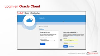 © IT Convergence 2018 • All rights reserved
Login en Oracle Cloud
 
