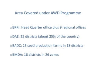 Alternate Wetting and Drying (AWD) Pilot Initiatives in Bangladesh | PDF