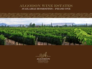 Algodon Wine Estates
Available Homesites - Phase one
 