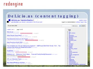 Del.icio.us (content tagging) 