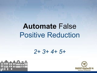 Building an AppSec Pipeline: Keeping your program, and your life, sane