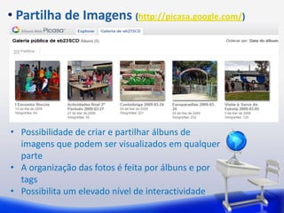  Elaboração e partilha OnlineProdução de Documentos, folha de cálculo, apresentações online