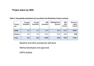 A Wekesa SCC Vi programme carbon project july 2010