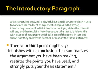A Well Structured Essay | PPT