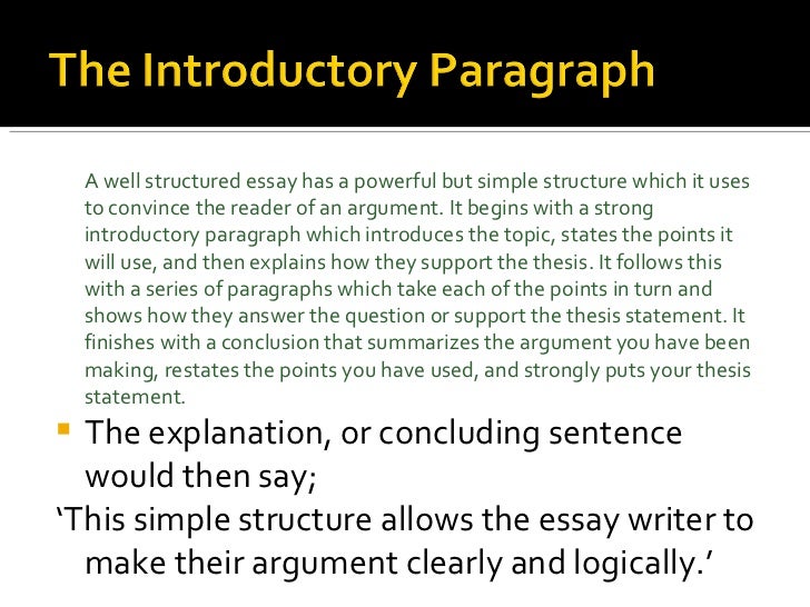 Well structured essay