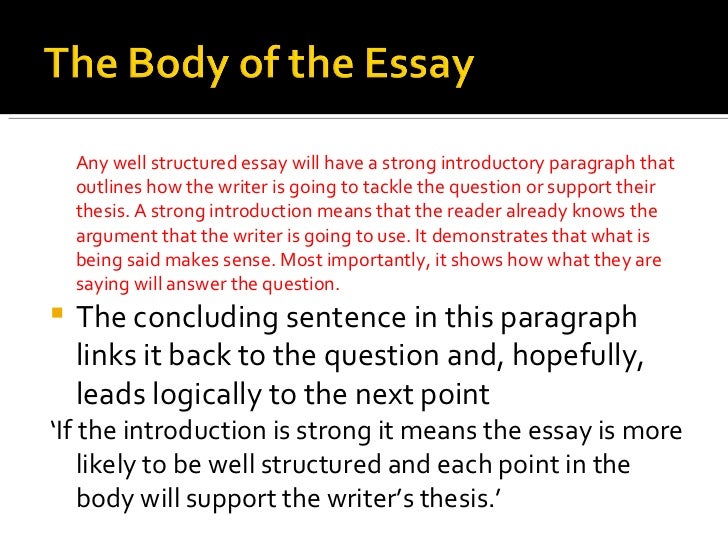 a well structured essay structured essay