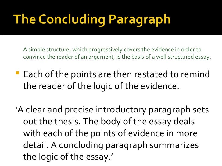 Well structured essay