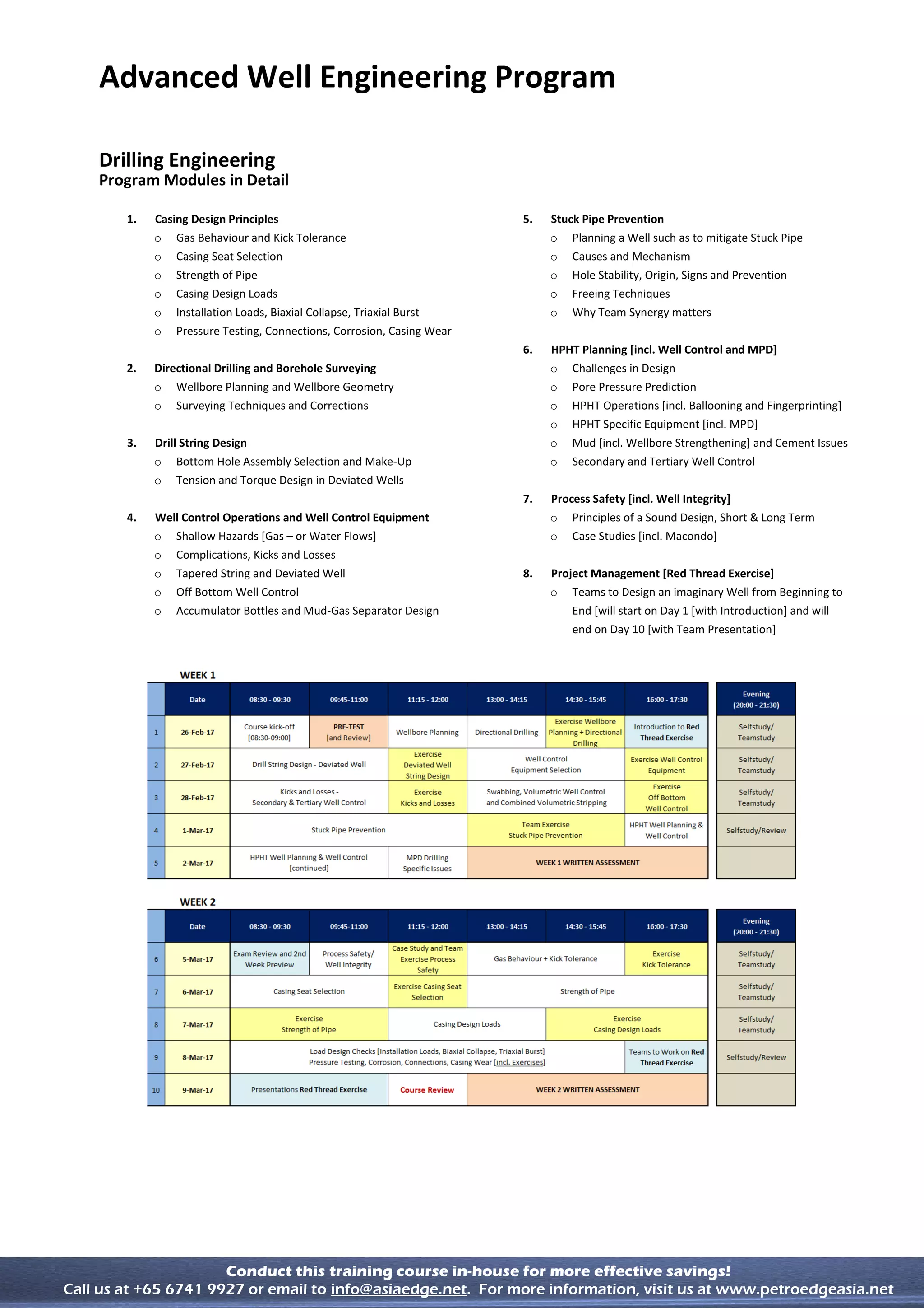 Advanced Well Engineering Program Awep Pdf