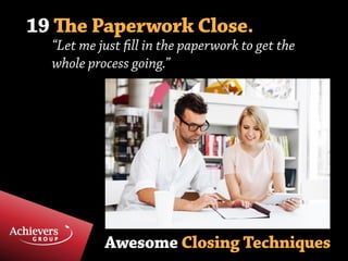 Awesome Sales Closing Techniques  Slide 20