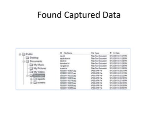 Found Captured Data
 