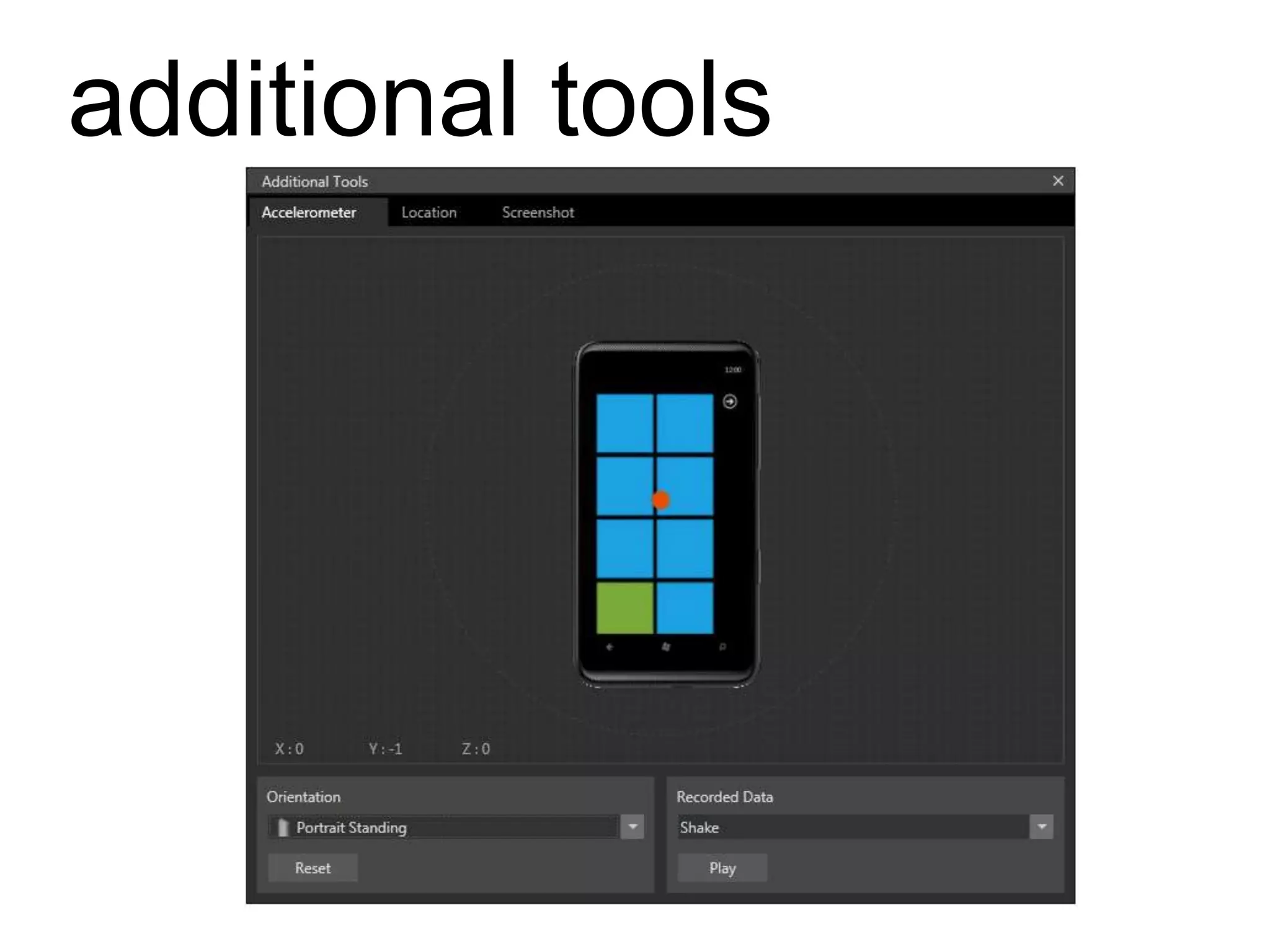 additional tools
 