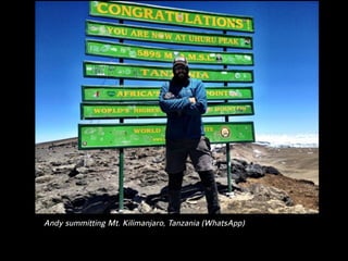 Andy summitting Mt. Kilimanjaro, Tanzania (WhatsApp)
 