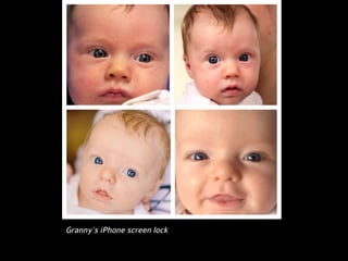 selfie lessons: think UGC
mobile	
  	
  
social
iPhone	
  	
  
WiFi
familyFacebook
FaceTime
WhatsApp
Twittersharing
global
tablet
Instagram P2P multi-platform
apps
 