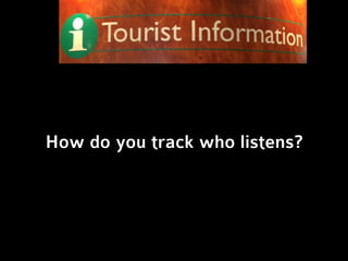 Ideas
•  Partnerships
ü suppliers – British Airways-Tourism Australia
ü multi-DMO marketing networks
•  In-destination services
ü wifi connectivity
ü mobile offers
•  Data services – TrustYou verified reviews
•  Storytelling with data – Honda-Ayrton Senna
•  Continue on roundtable today
sculpture garden
 
