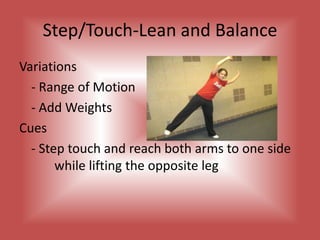 Lateral CrunchVariations	- Lever Length	-TempoCues- Drawing the knee to the side and up toward 	 	 	 the shoulder	- Imagine a wall in front of you and behind you	- Bringing the ribs and hips closer together