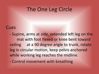 Side PlankVariation	- Lever Length 	-Duration of HoldCues- Maintain a neutral spine	- Core muscles are engaged	- Shoulders at diagonal from knees (modified) or feet (full) 