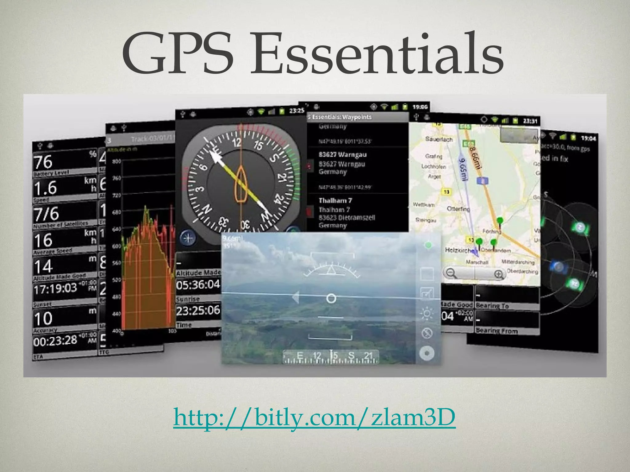 GPS Essentials




 http://bitly.com/zlam3D
 