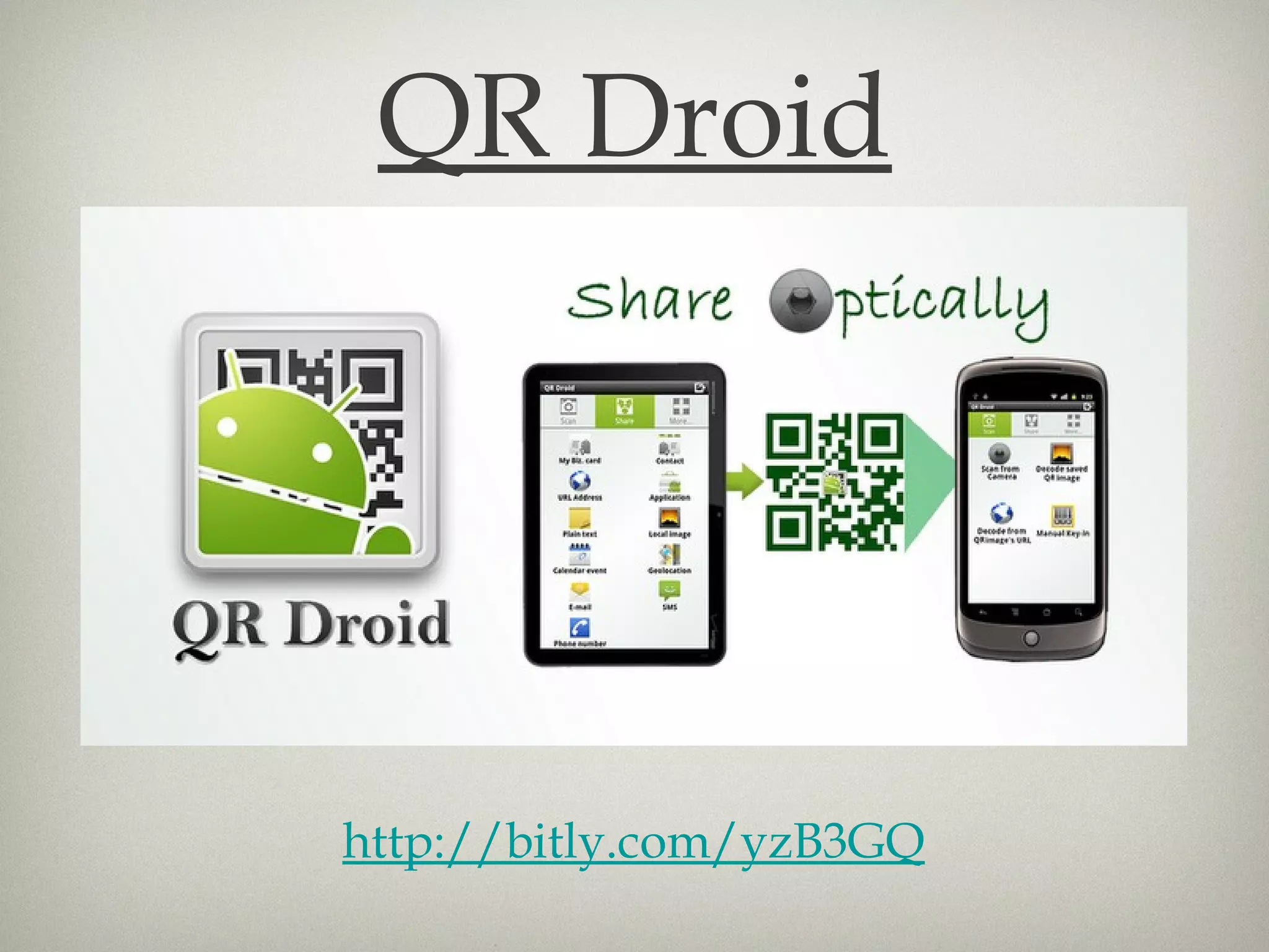 QR Droid




http://bitly.com/yzB3GQ
 